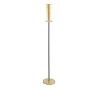 Eglo Lampadaire Pinto Gold - 1 Ampoule - Lampe Sur Pied en Acier - Couleur : Noir et Or - Verre Transparent et Doré - Culot : E27 - avec Interrupteur