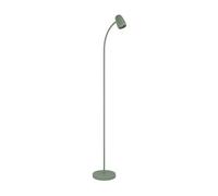 Eglo Lampadaire salon Carlo, lampe de lecture orientable sur pied, luminaire avec bras flexible, métal vert, douille E14, H 170 cm