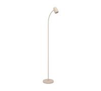 Eglo Lampadaire salon Carlo, lampe de lecture orientable sur pied, luminaire avec bras flexible, métal couleur sable, douille E14, H 170 cm