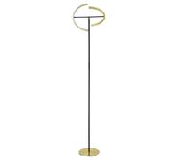 Eglo Lampadaire salon LED Castelpoto, lampe de lecture tactile à intensité | variable, luminaire orientable, acier en laiton brossé, blanc chaud, 180 cm