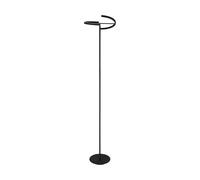 Eglo Lampadaire salon LED Castelpoto, lampe de lecture tactile à intensité variable, luminaire orientable, acier noir, blanc chaud, 180 cm