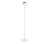 Eglo Lampadaire solaire Roccanova, lampe sur pied extérieure sans fil, luminaire tactile à intensité variable, pour terrasse et balcon, acier blanc, blanc chaud, IP44