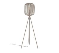 Eglo Lampadaire trépied Romazzina, luminaire intérieur sur pied en métal de couleur sable, lampe de salon à pied avec douille E27
