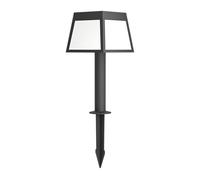 Eglo Lampdaire extérieur LED Altilia, lampe solaire puissante avec piquet de terre et détecteur de mouvement, éclairage d'extérieur pour jardin, plastique noir, IP44, 56 cm