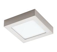 Plafonnier Plafonnier LED lampe de salon argent, 10,9W 900lm 3000K, LxlxH 17x17x4 cm Eglo Fueva 1 94524