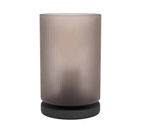 Eglo Lampe de chevet Colomera, élégante lampe de table, déco salon et | chambre à coucher, luminaire à poser en métal noir et verre fumé, douille E27, Ø 12 cm