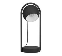 Eglo Lampe de chevet Murnia, lampe à poser minimaliste au design New Nordic, lampe de table en métal noir et blanc, luminaire pour salon et chambre, douille E14