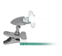 Eglo Lampe de lecture à pince Lydia, lampe de chevet à clip, luminaire à clipser pour lit et table de bureau, spot flexible en métal et plastique argenté, douille E14