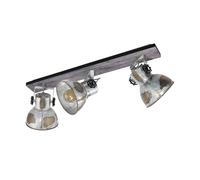 Eglo Lampe de plafond BARNSTAPLE, spot de plafond vintage à 3 flammes au