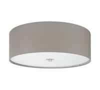 Eglo Lampe de plafond PASTERI, plafonnier en textile à 3 flammes, matériau