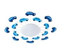 EGLO Lampe de plafond VIKI 1, lampe murale à flamme pour chambre d'enfant | plafonnier en acier, couleur : bleu, verre : satiné, blanc, douille : E27