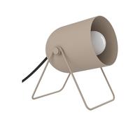 Eglo Lampe de table à poser Tilston, luminaire déco avec spot orientable, éclairage pour salon et table de chevet, acier couleur sable, douille E14, L 12,5 cm