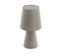 EGLO Lampe de table Carpara, lampe de chevet, textile taupe, douille E14