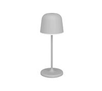 Eglo Lampe de table extérieure LED sans fil Mannera-S, luminaire à poser rechargeable tactile, à intensité variable, avec piquet de terre, aluminium, acier gris, IP54