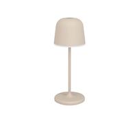Eglo Lampe de table extérieure LED sans fil Mannera-S, luminaire à poser rechargeable tactile, à intensité variable, avec piquet de terre, aluminium, acier beige, IP54