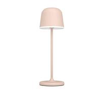 Eglo Lampe de table extérieure Mannera, lampe de chevet LED dimmable sans fil, USB, luminaire d’extérieur tactile en métal couleur sable et plastique blanc, blanc chaud, IP54