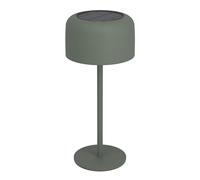 Eglo Lampe de table extérieure solaire sans fil Roccanova, pour balcon et jardin, luminaire LED à poser rechargeable tactile, à intensité variable, acier vert, blanc chaud, IP44