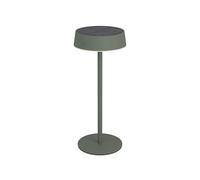Eglo Lampe de table extérieure solaire sans fil Simeri, pour balcon et jardin, luminaire LED à poser rechargeable tactile, à intensité variable, acier vert, blanc chaud, neutre, froid, IP54