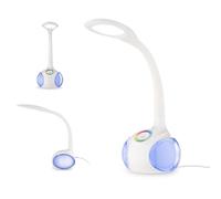 EGLO Lampe de table LED Arcones, lampe de bureau tactile RGB graduable en étapes, lampe de chevet et de lecture pour enfants, plastique blanc