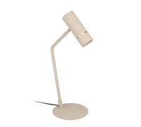 Eglo Lampe de table LED Caminia, lampe de chevet avec spot ajustable, luminaire pour salon et chambre à coucher, métal beige et doré, ampoule GU10, blanc chaud