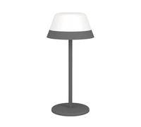 Eglo Lampe de table LED extérieure Meggiano, lampe de camping à intensité variable, luminaire d'extérieur sans fil avec abat-jour à suspendre, plastique blanc et gris, blanc chaud, RGB, IP54
