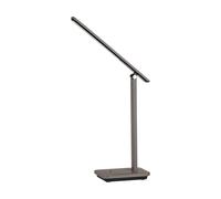 Eglo Lampe de table LED sans fil Iniesta, lumière de chevet dimmable et tactile, luminaire à poser pour bureau, rechargeable USB, plastique cappuccino et noir, blanc chaud - froid