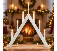 Eglo Lampe De Table Photophore En Bois Noël XMAS LED Blanc H 64,5 cm