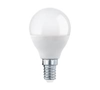 EGLO Lampe LED E14 dimmable, ampoule forme goutte en verre opaque, 7,5 watts (correspond à 60 watts), 806 lumens, blanc chaud, 3000 Kelvin, blanc opale, P45, Ø 4,6 cm
