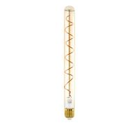 EGLO Lampe LED E27 à intensité variable, ampoule Edison vintage spirale, forme de tige, ambre, 4 watts (équivalent à 18 watts), 180 lumens, blanc chaud, 1600 K, T30, Ø 3 cm