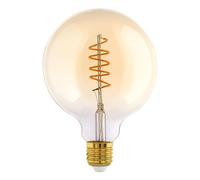 Eglo Lampe LED E27 à intensité variable, ampoule globe vintage spirale, éclairage rétro, 8 watts (équivalent à 60 watts), 806 lumens, blanc chaud, 2700 K, Edison G125, Ø 12,5 cm