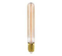 Eglo Lampe LED E27 à intensité variable par paliers, ampoule Edison vintage, forme de tige, dimmable par interrupteur, ambre, 2 watts, 100 lumens, blanc chaud, 1800 K, T30, Ø 3 cm