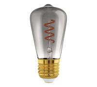 Eglo Lampe LED E27 dimmable, filament vintage spirale, ampoule Edison