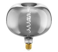 Eglo Lampe LED E27 dimmable, forme pomme, Big Size, filament vintage spirale, ampoule Edison chromée vaporisée de très grande taille, 4 watts, 50 lumens, blanc chaud, 2200 Kelvin, Ø 22 cm
