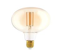 Eglo Lampe LED E27 dimmable grande taille, ampoule ambrée Mid Size, éclairage rétro, 4,5 watts (correspond à 40 watts), 470 lumens, blanc chaud, 2200 Kelvin, R140, Ø 14 cm