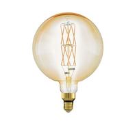 EGLO Lampe LED E27 dimmable très grande taille, ampoule ambrée Big Size, éclairage rétro forme globe, 8 watts (correspond à 60 watts), 806 lumens, blanc chaud, 2100 Kelvin, G200, Ø 20 cm