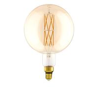 EGLO Lampe LED E27 dimmable très grande taille, ampoule ambrée Big Size, éclairage rétro forme globe, 8 watts (correspond à 60 watts), 806 lumens, blanc chaud, 2100 Kelvin, G200, Ø 20 cm