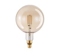 Eglo Lampe LED E27 dimmable très grande taille, ampoule globe Big Size, filament vintage spirale, 4,5 watts (correspond à 40 watts), 470 lumens, blanc chaud, ambré, 2200 Kelvin, G200, Ø 20 cm