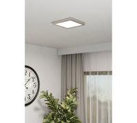 Eglo Lampe LED Plafond Smart Nickel-matt 22x22cm IP44 10,5W ZigBee
