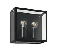 Eglo Lampe murale alamonte 1 acier noir E27 2x40w IP44 L: 29cm H: 26cm Dimmable