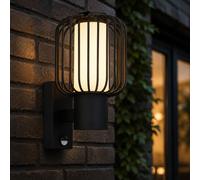 Eglo Lampe Murale Extérieure Avec Détecteur De Mouvement 1 Lumière Noir, H 32 cm