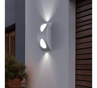 EGLO Lampe Murale Extérieure LED Up Down 2L Alu Argent IP44 230 V