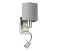 Eglo Lampe murale LED PASTERI, applique murale en textile à 2 flammes