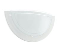 Applique murale en métal et verre blanc - EGLO - Ampoule non fournie - 60W - Culot E27