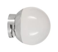 Eglo Lampe pour miroir LED Cerveteri-E, applique murale à clipser, éclairage salle de bains, lumière coiffeuse maquillage, spot en plastique aspect chromé et blanc, blanc neutre, IP44