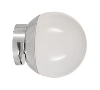 Eglo Lampe pour miroir LED Cerveteri-E, applique murale à clipser, éclairage salle de bains, lumière coiffeuse maquillage, spot en plastique aspect chromé et blanc, blanc neutre, IP44