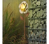 Eglo Lampe Solaire à Pic LED Forme Fleur, Acier Roulé, 1x LED, IP44