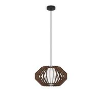 Eglo Lampe suspendue Rusticaria Bois, brun en verre, blanc E27 1x40w H: 110cm Ø45 cm Dimmable