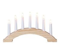 Eglo Lanterne de Noël avec 7 ampoules, chandelier de fenêtre en bois