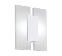 Eglo LED Applique Metrass 2, lampe de plafond 2 flammes, lampe murale | moderne, éclairage mural intérieur en aluminium blanc et plastique satiné, lampe de séjour, lampe de couloir LED blanc chaud