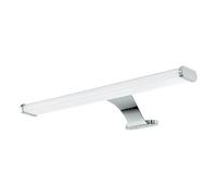 Eglo Applique miroir Vinchio LED 1 flamme acier et plastique chromée et blanche IP44 L 40 cm